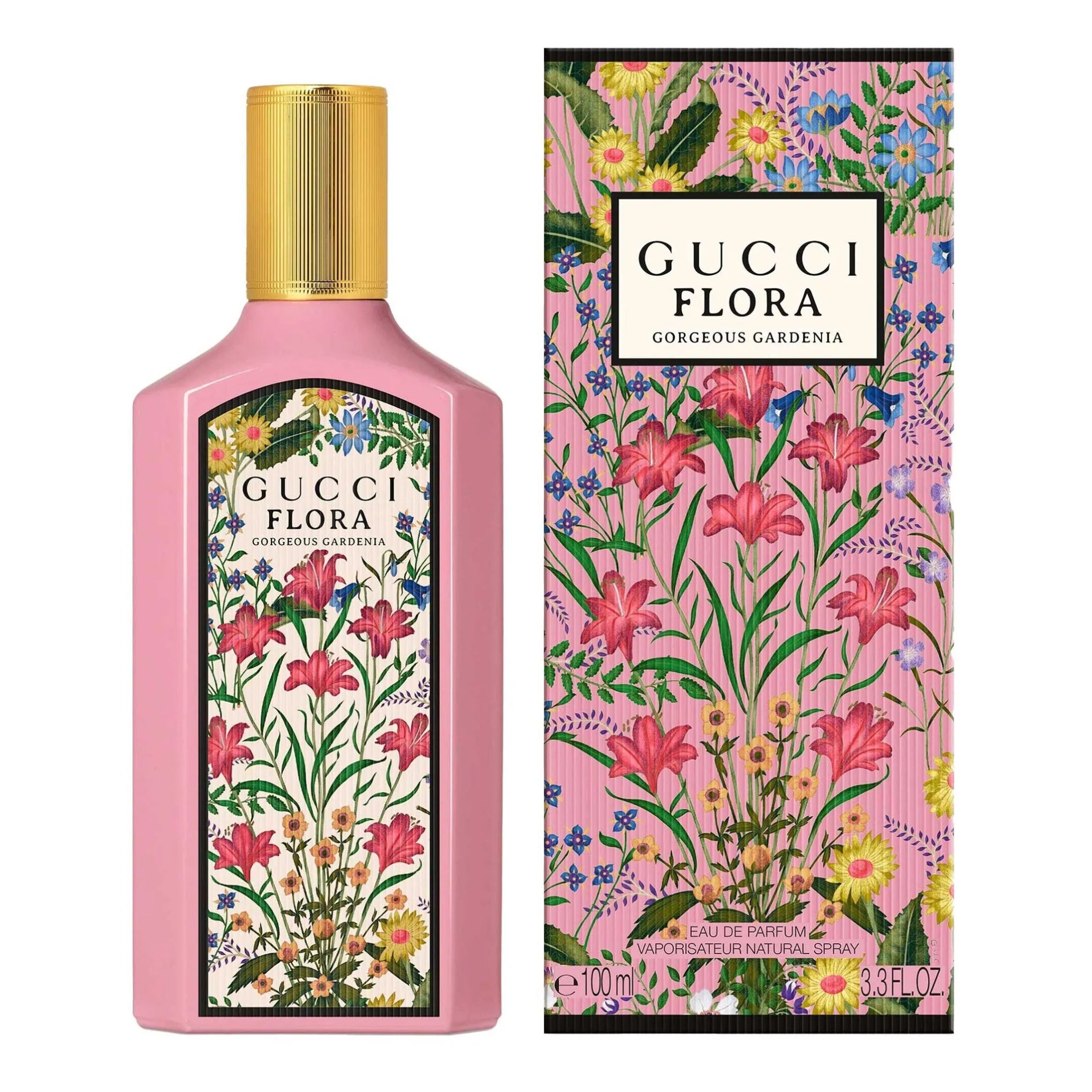 Flora Gorgeous Gardenia Eau De Parfum Gucci - MANZARA STORE - Perfume Available at MANZARA STORE - Gucci - All Products, Flora, Gucci, Woman- Flora Gorgeous Gardenia Eau De Parfum by Gucci Product Description: Flora Gorgeous Gardenia Eau De Parfum by Gucci is a radiant and joyful fragrance that celebrates the beauty of nature. Part of the iconic Gucci Flora collection, this scent is a luxurious blend of fruity, floral, and sweet notes that evoke the elegance and vibrancy of blooming gardenias. Designed for