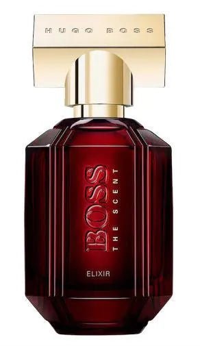 Hugo BOSS - The Scent Elixir - Intense for Her - MANZARA STORE - Perfume Available at MANZARA STORE - Hugo Boss - Hugo Boss, Woman- BOSS The Scent Elixir Parfum Intense for Her Product Description BOSS The Scent Elixir Parfum Intense for Her is a mesmerizing and powerful fragrance crafted to exude feminine elegance and magnetic allure. With a rich blend of exotic floral and warm woody notes, this perfume envelops you in a luxurious aura that lingers beautifully, making it the perfect choice for unforgettabl