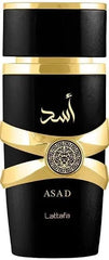 Lattafa - Asad EDP 100ml - MANZARA STORE - Perfume Available at MANZARA STORE - Lattafa - Lattafa, Men- Lattafa - Asad Product Description Lattafa Asad is a bold and captivating fragrance that exudes power and confidence. With a mix of rich, oriental notes and woody undertones, this fragrance is designed for men who appreciate strength and sophistication. Its intense scent leaves a lasting impression, making it perfect for evening wear or special occasions. Key Notes: Spicy Notes Oud Woody Accord Why Choose