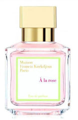Maison Francis Kurkdjian - À la Rose (EDP) - MANZARA STORE - Perfume Available at MANZARA STORE - Maison Francis Kurkdjian - Maison Francis Kurkdjian, Woman- Maison Francis Kurkdjian - À la Rose Eau De Parfum (EDP) Product Description Immerse yourself in the delicate beauty of À la Rose EDP by Maison Francis Kurkdjian, a fragrance that embodies the essence of femininity and elegance. This exquisite scent is a celebration of roses in all their glory, with a fresh, vibrant opening of fruity notes, followed by