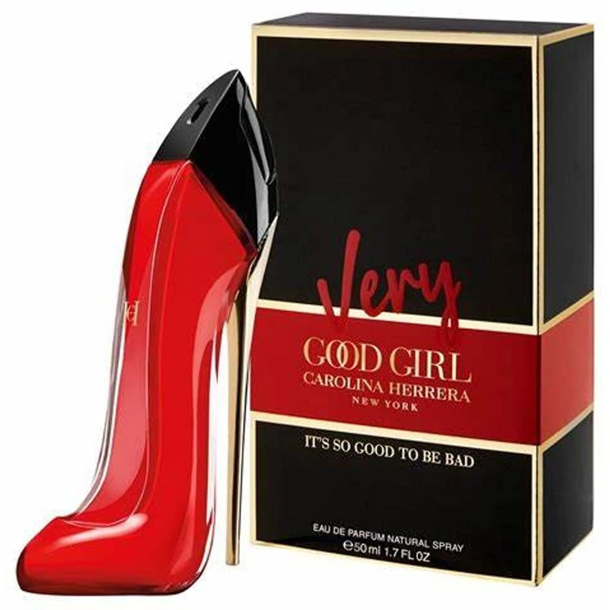 Very Good Girl By Carolina Herrera - MANZARA STORE - Perfume Available at MANZARA STORE - Carolina herrera - All Products, Carolina Herrera, Woman- Product Title: Very Good Girl Eau de Parfum by Carolina Herrera Product Description: Very Good Girl by Carolina Herrera redefines femininity with a daring twist. Housed in the iconic stiletto-shaped bottle, this luxurious fragrance captures the essence of modern elegance and boldness. It opens with playful notes of red currant and lychee, leading to a seductive